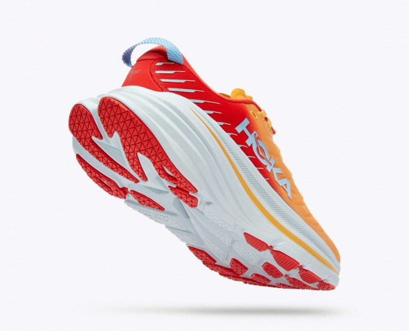 HOKA Bondi X Men's Running Shoes Orange / Red | 516723GLQ