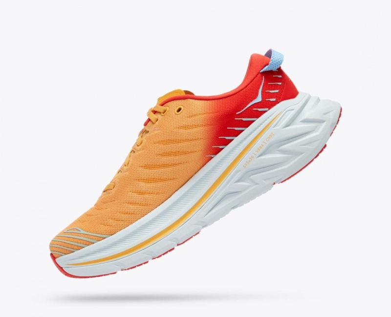 HOKA Bondi X Men's Running Shoes Orange / Red | 516723GLQ