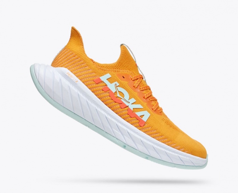 HOKA Carbon X 3 Men's Running Shoes Orange / Coral | 605729LDI