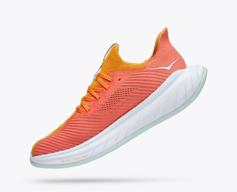 HOKA Carbon X 3 Men's Running Shoes Orange / Coral | 605729LDI