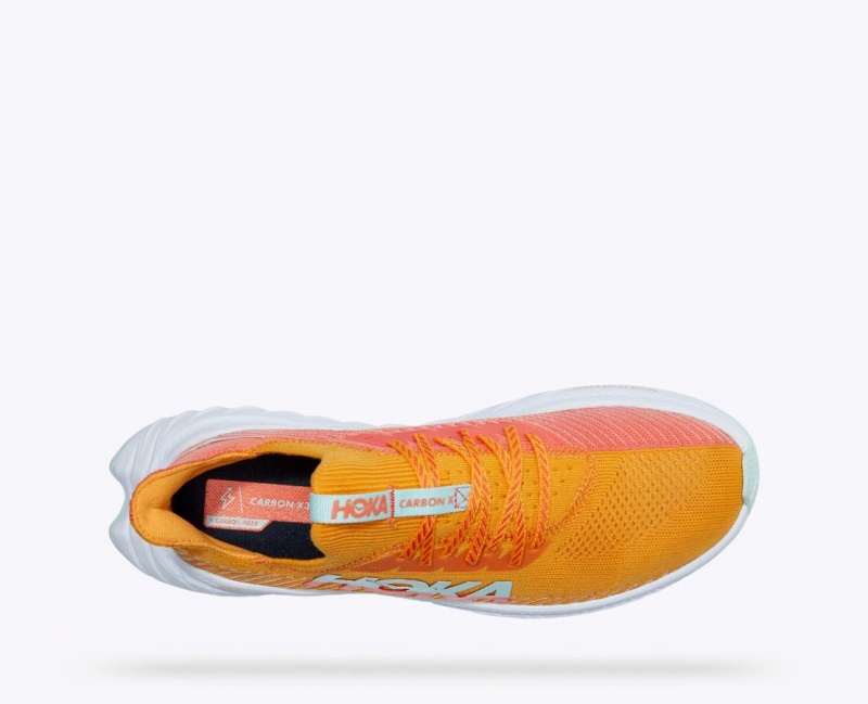 HOKA Carbon X 3 Men's Running Shoes Orange / Coral | 605729LDI