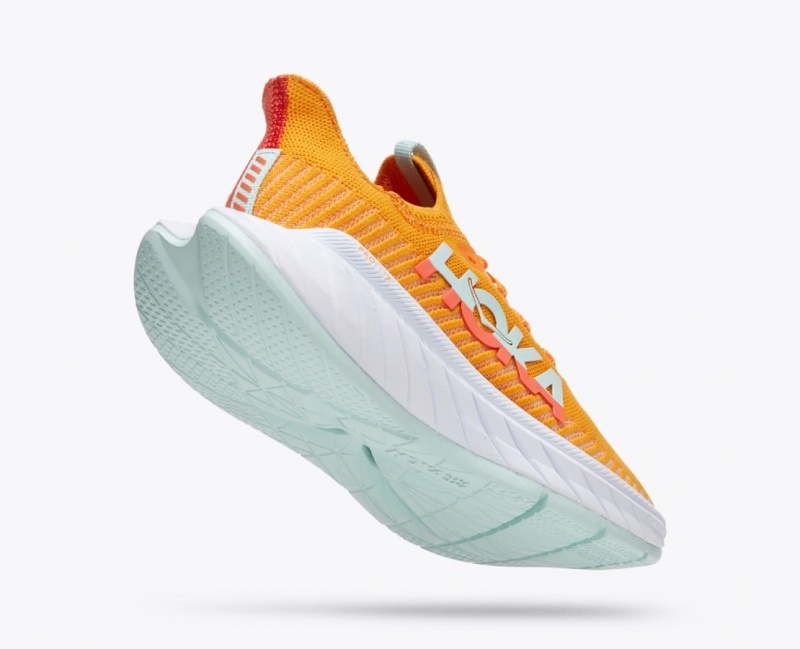 HOKA Carbon X 3 Women's Running Shoes Orange / Coral | 047389JZS