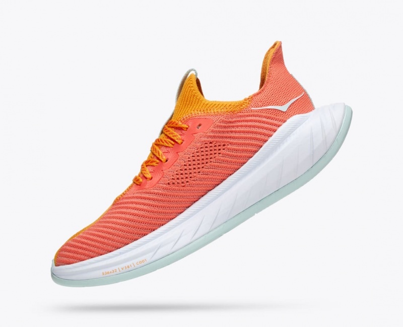 HOKA Carbon X 3 Women's Running Shoes Orange / Coral | 047389JZS