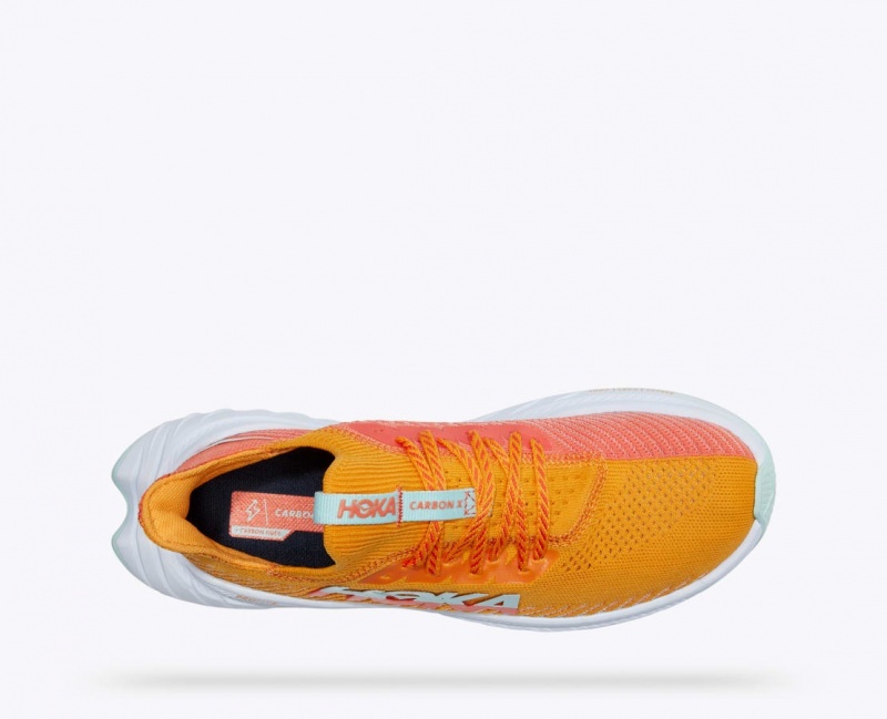 HOKA Carbon X 3 Women's Running Shoes Orange / Coral | 047389JZS