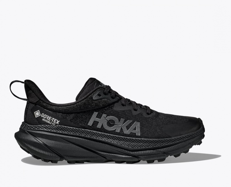 HOKA Challenger 7 GTX Men\'s Trail Running Shoes Black | 235840ISH