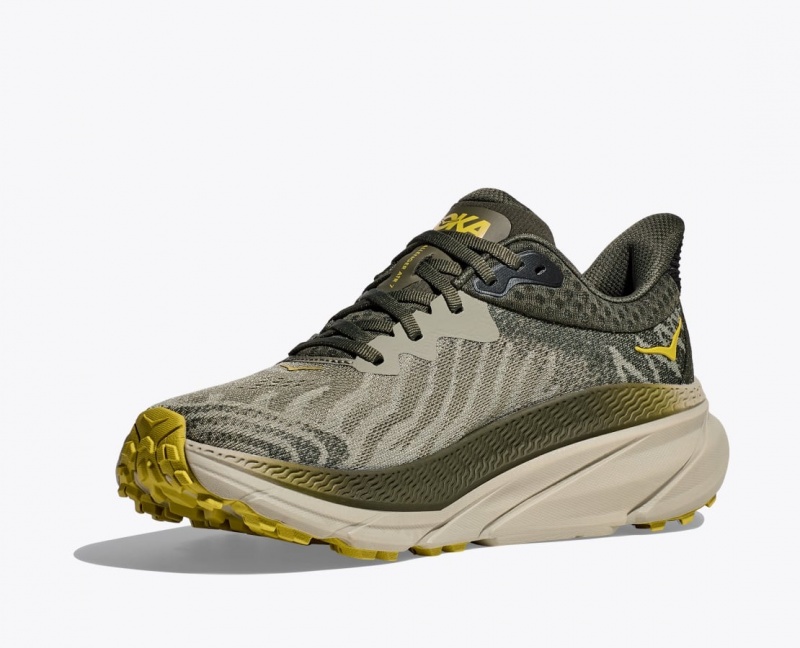 HOKA Challenger 7 Men's Trail Running Shoes Olive | 905132MSR