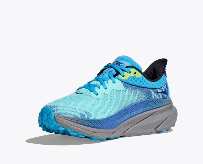 HOKA Challenger 7 Men's Trail Running Shoes Turquoise / Blue | 746981FDQ