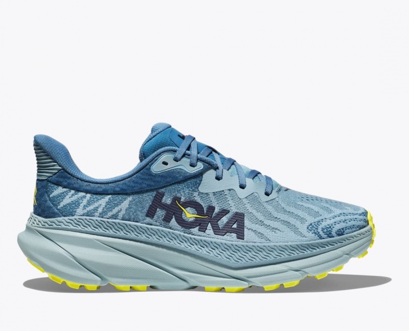 HOKA Challenger 7 Men\'s Trail Running Shoes Blue / Light Blue | 054387BIU