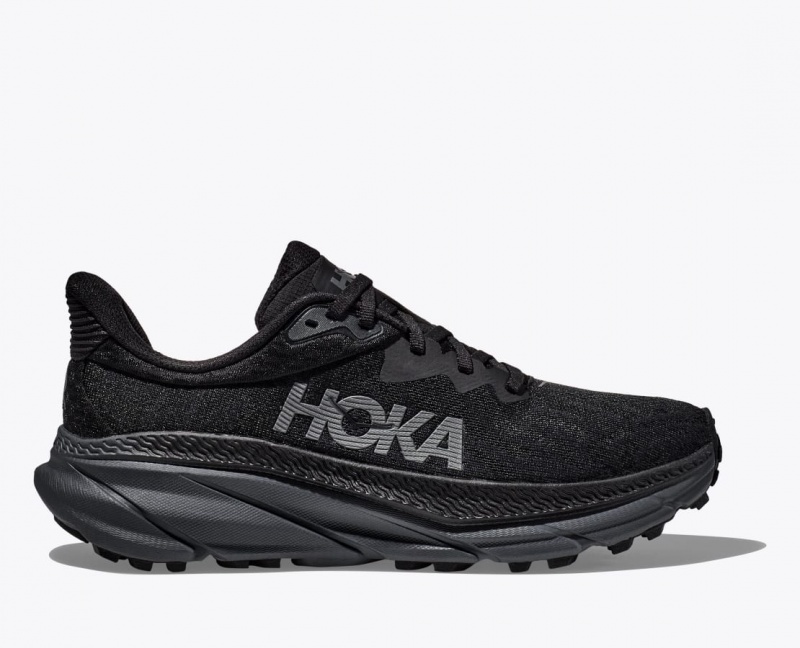 HOKA Challenger 7 Men\'s Trail Running Shoes Black | 067912EFW