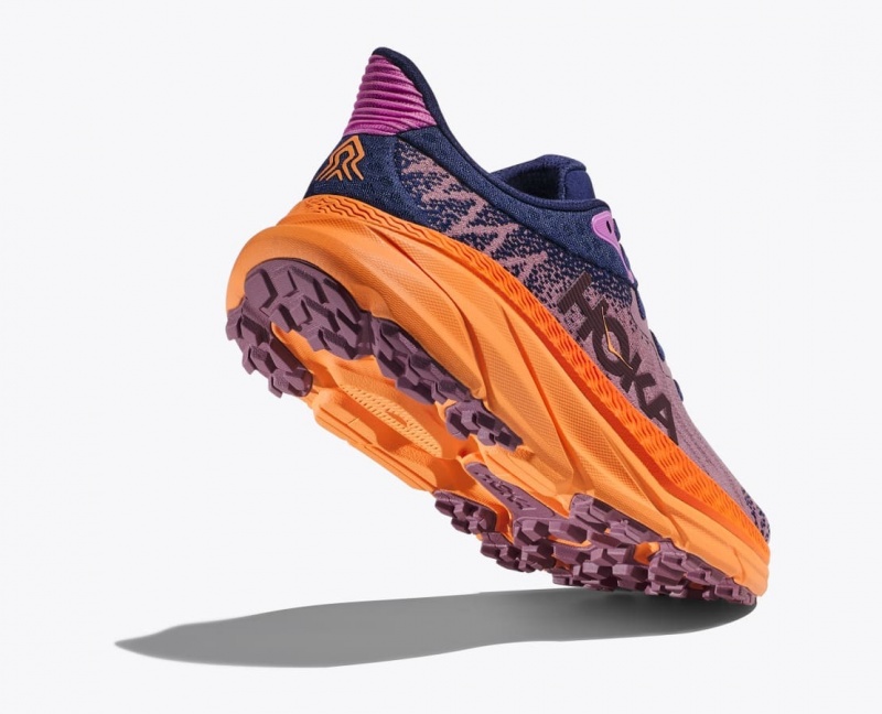 HOKA Challenger 7 Women's Trail Running Shoes Light Purple / Navy | 921538IDO