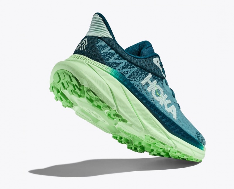 HOKA Challenger 7 Women's Trail Running Shoes Green | 082694CZY