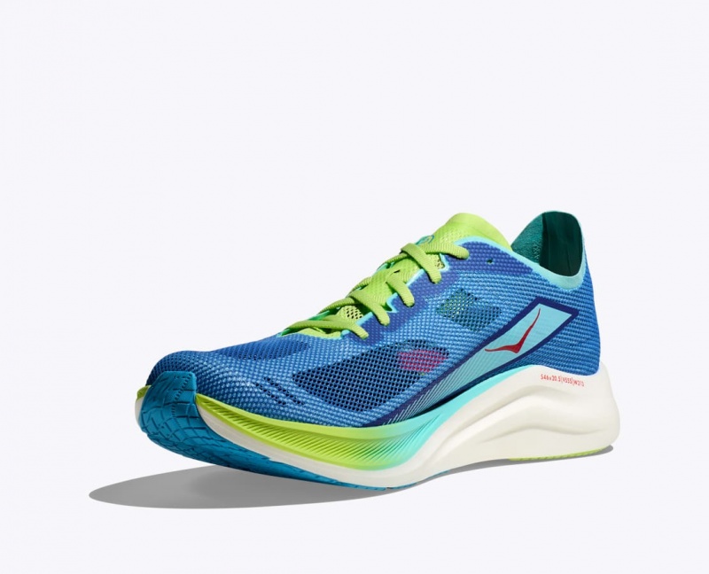 HOKA Cielo Road Men's Running Shoes Blue / Green | 240869BOS