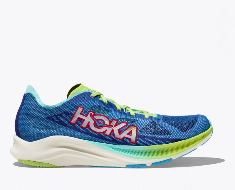 HOKA Cielo Road Men\'s Running Shoes Blue / Green | 240869BOS