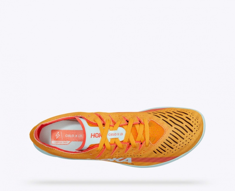 HOKA Cielo X LD Men's Track Spikes Orange | 327901UVD