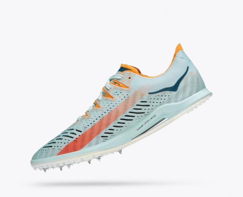 HOKA Cielo X MD Men's Track Spikes Light Turquoise | 546238NYP