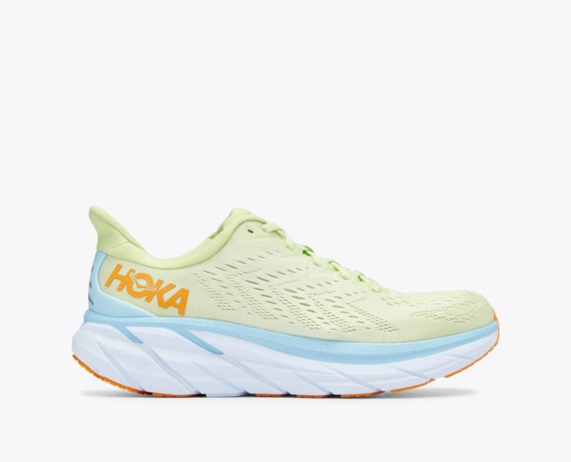 HOKA Clifton 8 Men\'s Running Shoes Light Green | 504136SFD