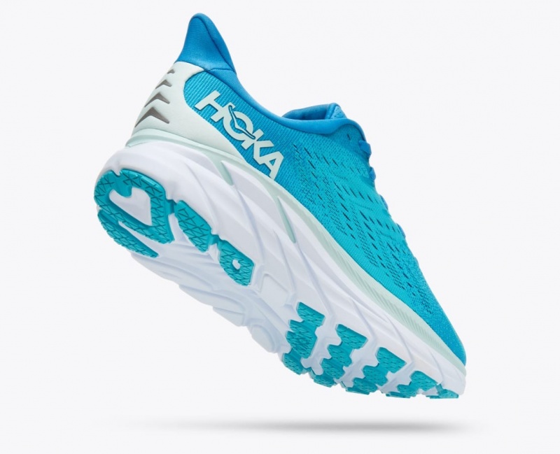 HOKA Clifton 8 Men's Running Shoes Turquoise | 974213ZFP