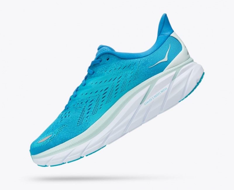 HOKA Clifton 8 Men's Running Shoes Turquoise | 974213ZFP