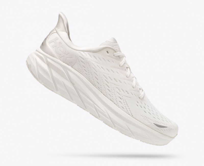 HOKA Clifton 8 Men's Running Shoes White | 260538IYU