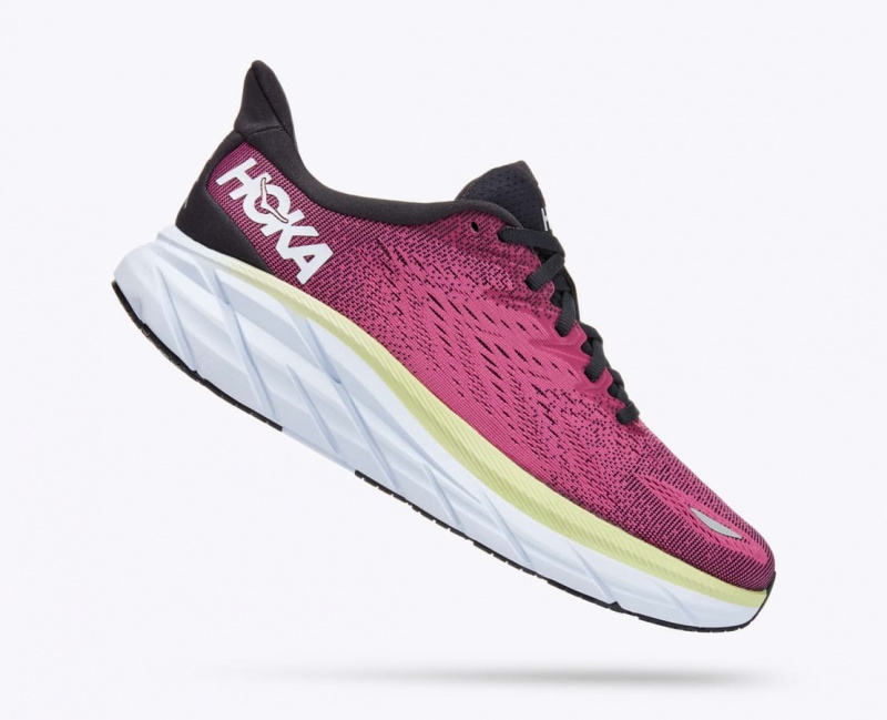 HOKA Clifton 8 Women's Running Shoes Light Burgundy | 156920IJL