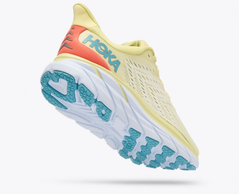 HOKA Clifton 8 Women's Running Shoes Light Yellow | 968240PCN