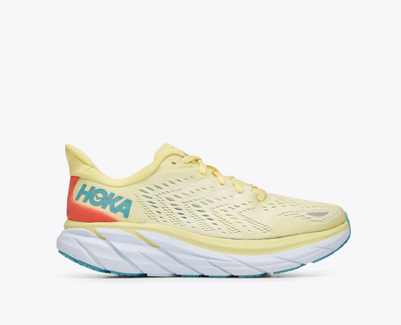 HOKA Clifton 8 Women\'s Running Shoes Light Yellow | 968240PCN