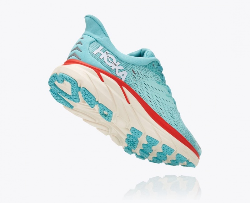 HOKA Clifton 8 Women's Running Shoes Turquoise | 152940OJM