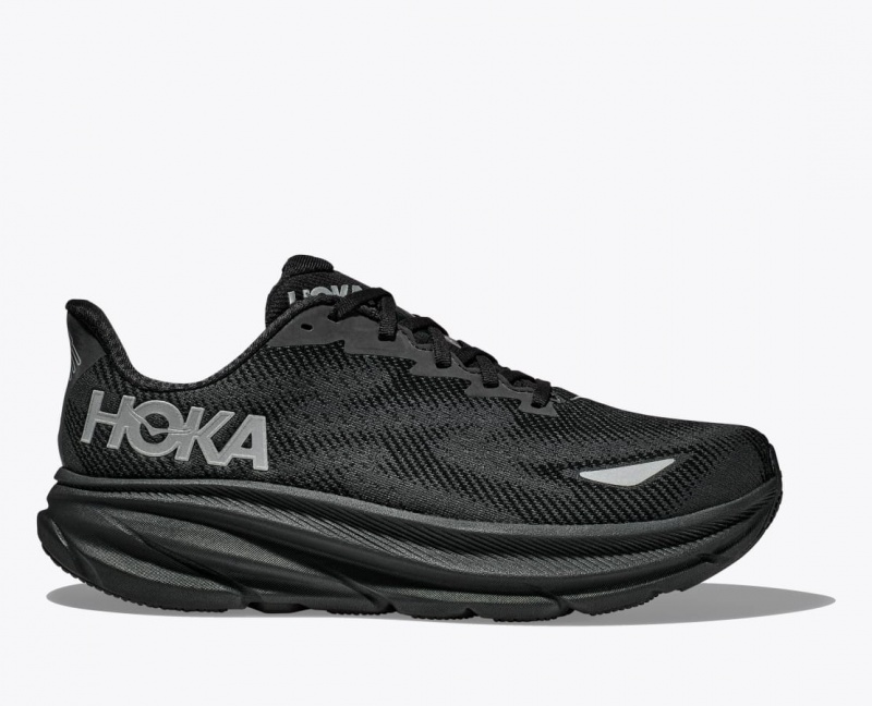 HOKA Clifton 9 GTX Men\'s Running Shoes Black | 593271HPK