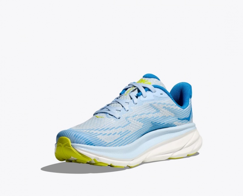 HOKA Clifton 9 Kids' Running Shoes Blue / White | 359016SIE