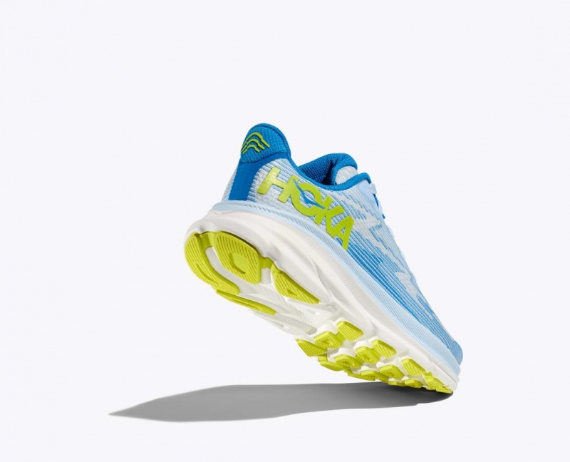 HOKA Clifton 9 Kids' Running Shoes Blue / White | 359016SIE