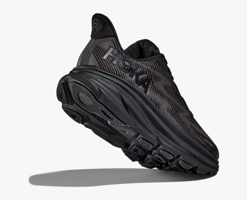 HOKA Clifton 9 Men's Running Shoes Black | 194768RME