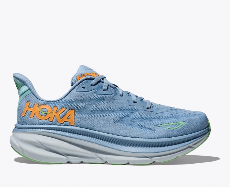 HOKA Clifton 9 Men\'s Running Shoes Blue | 819760XEK