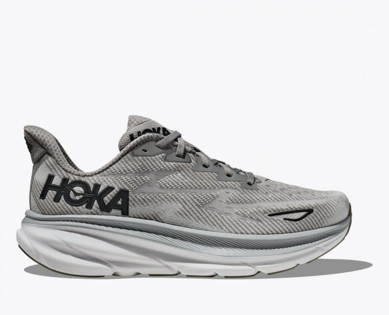 HOKA Clifton 9 Men\'s Running Shoes Grey | 815790SJH