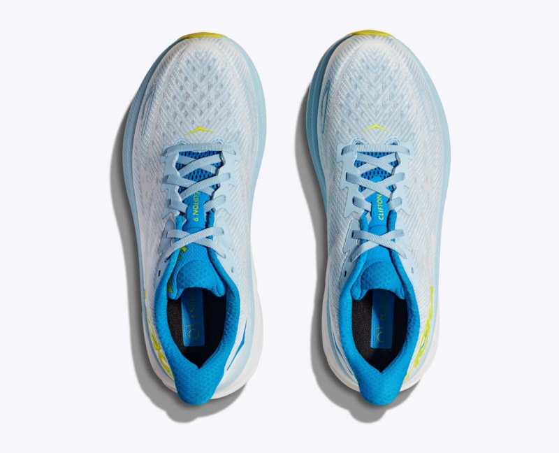 HOKA Clifton 9 Men's Running Shoes Light Blue | 173682OXY