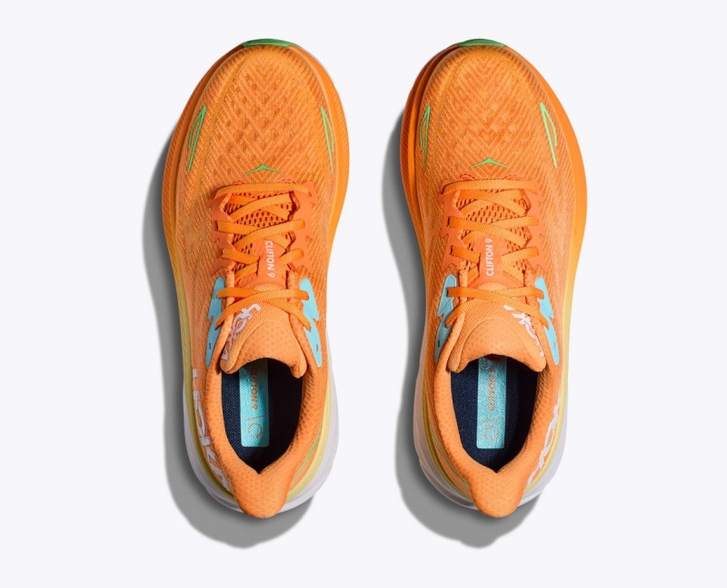 HOKA Clifton 9 Men's Running Shoes Orange | 586130URZ