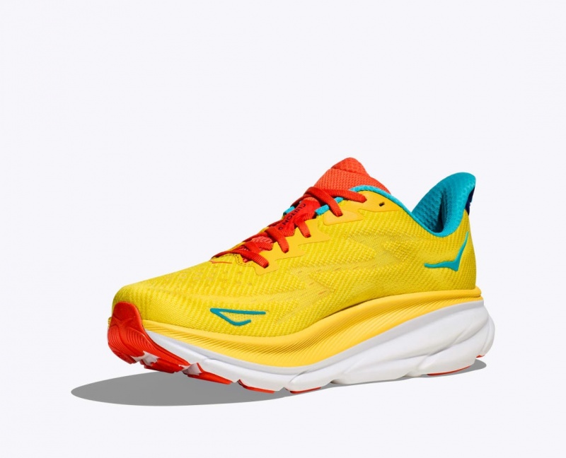 HOKA Clifton 9 Men's Running Shoes Yellow | 804639EWZ