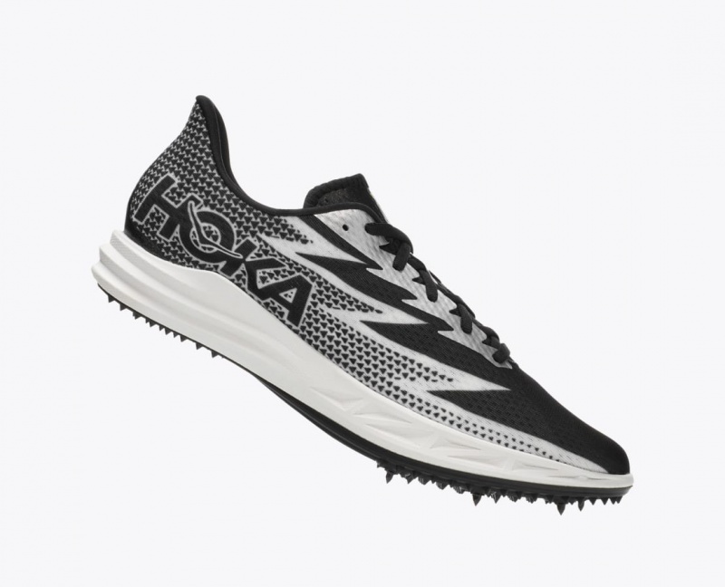 HOKA Crescendo MD Men's Track Spikes Black / White | 508932LPG