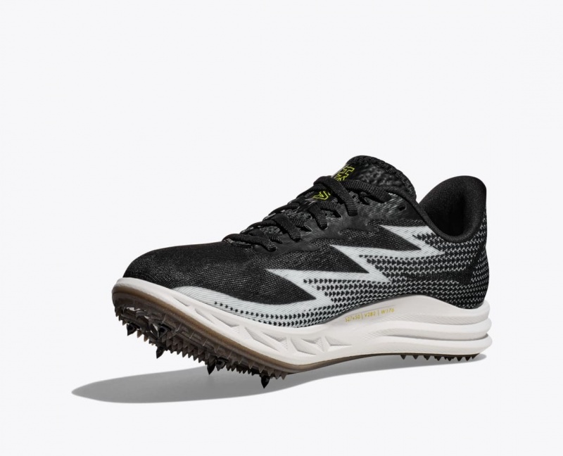 HOKA Crescendo MD Men's Track Spikes Black / White | 508932LPG