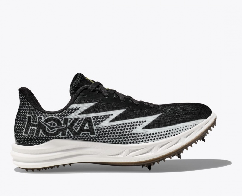 HOKA Crescendo MD Men\'s Track Spikes Black / White | 508932LPG