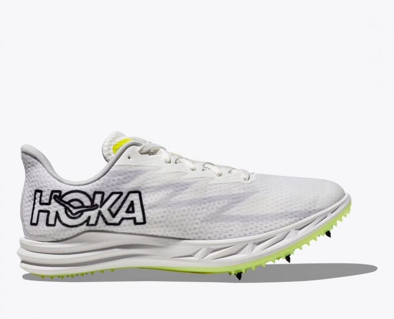 HOKA Crescendo MD Men\'s Track Spikes White | 382657NXG