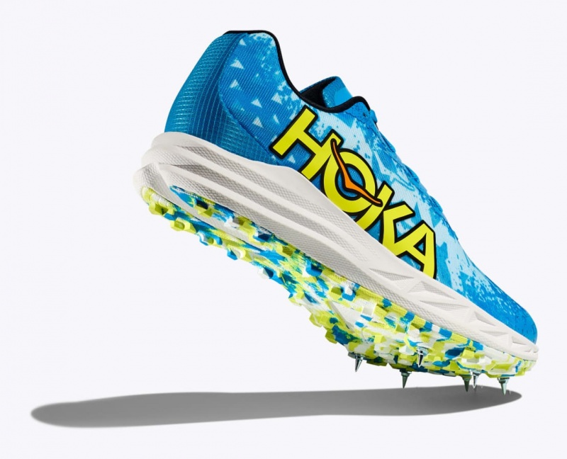 HOKA Crescendo XC Men's Track Spikes Blue / Green | 817039JWS