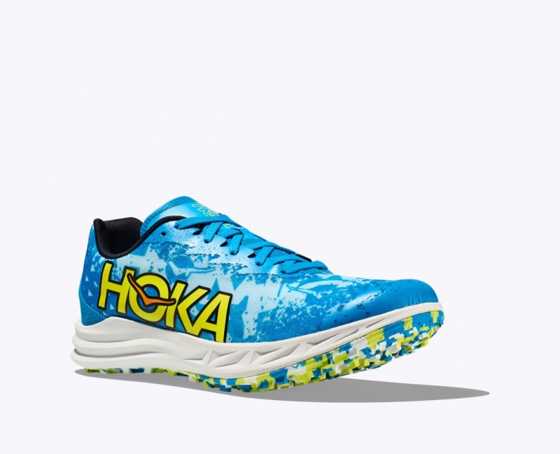 HOKA Crescendo XC Spikeless Men's Track Spikes Blue / Green | 561320MDI