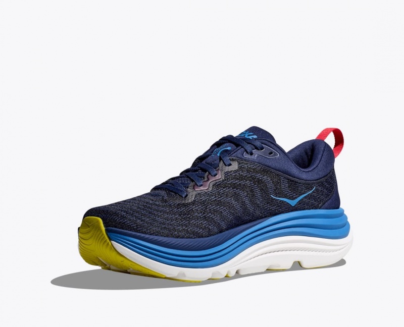 HOKA Gaviota 5 Men's Running Shoes Black / Navy | 294873JQY