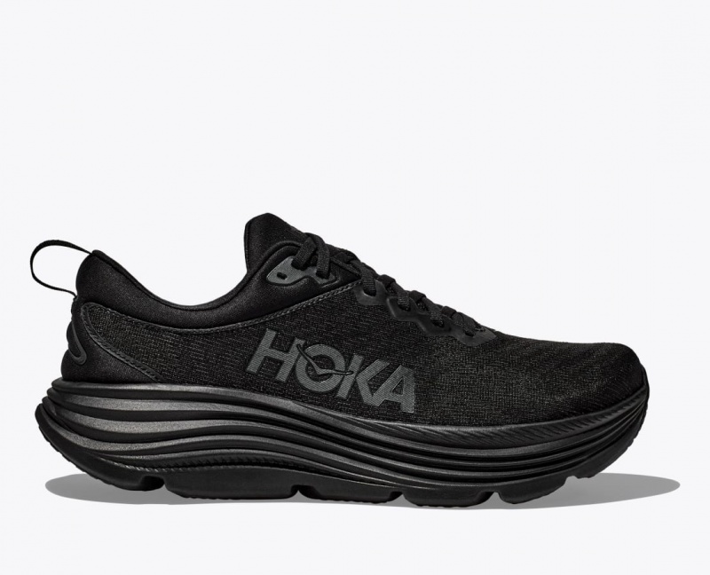 HOKA Gaviota 5 Men\'s Running Shoes Black | 345072EHV