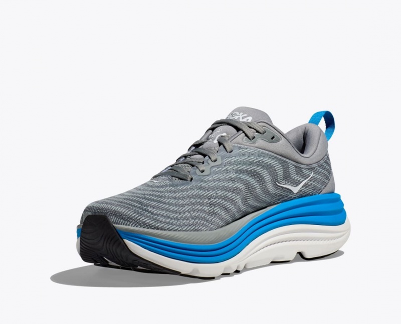 HOKA Gaviota 5 Men's Running Shoes Grey / Blue | 021893ZCP