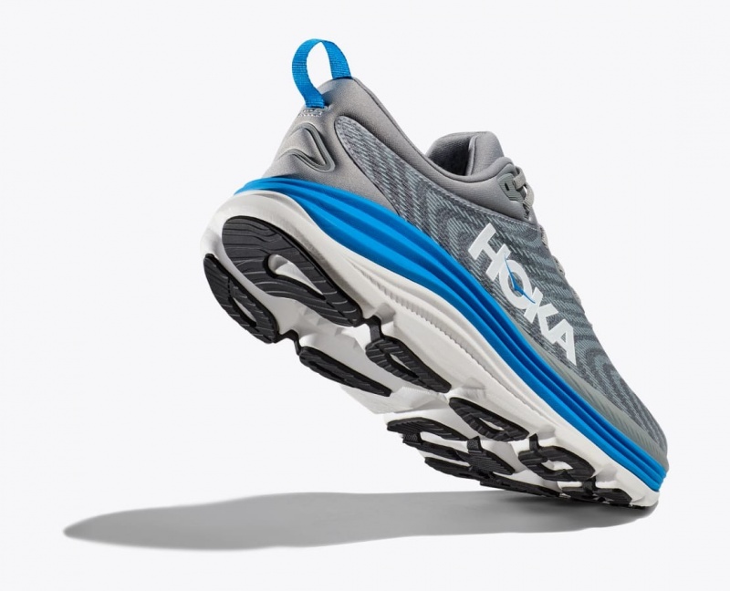 HOKA Gaviota 5 Men's Running Shoes Grey / Blue | 021893ZCP