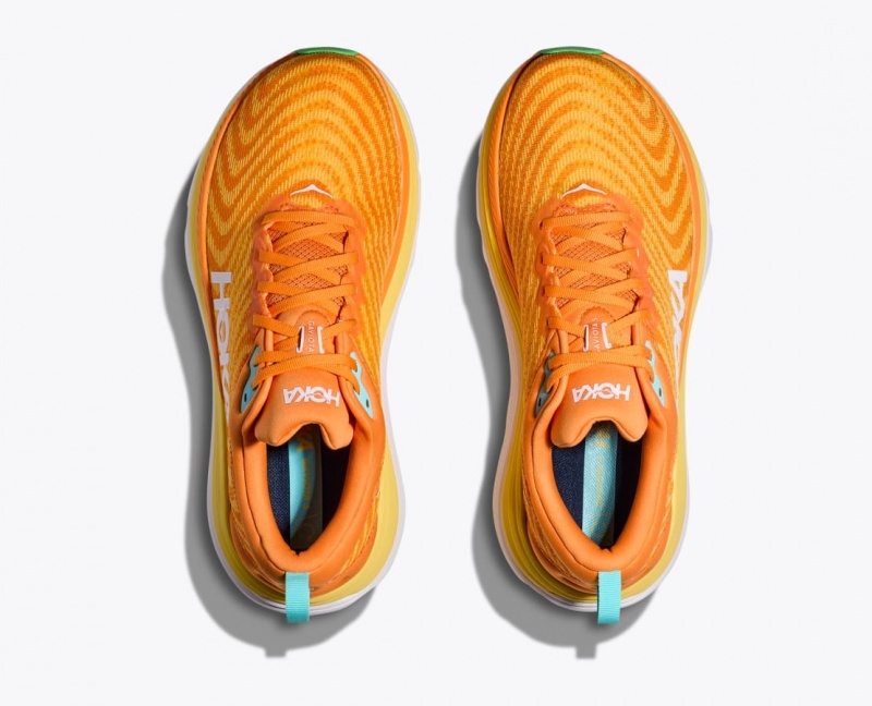 HOKA Gaviota 5 Men's Running Shoes Orange / Yellow | 017483YQH