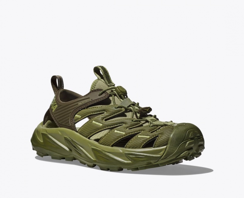 HOKA Hopara Men's Sandals Olive Green | 392157RFZ