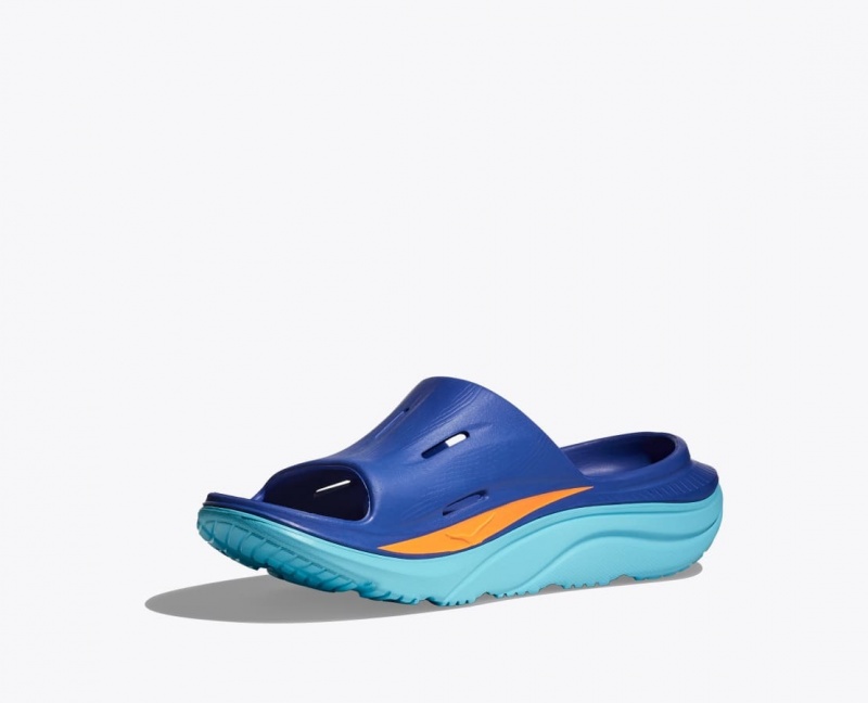 HOKA IRONMAN Ora Recovery Men's Slide Blue | 324981NTH