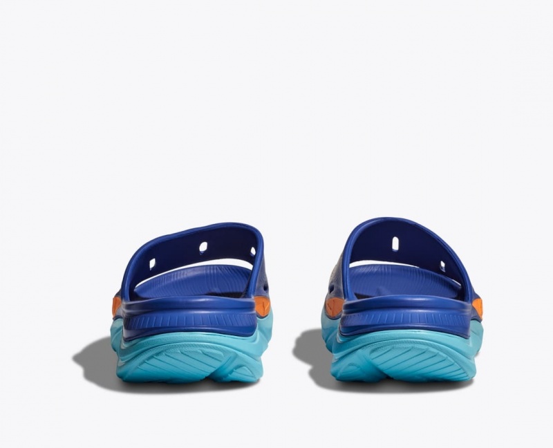 HOKA IRONMAN Ora Recovery Men's Slide Blue | 324981NTH